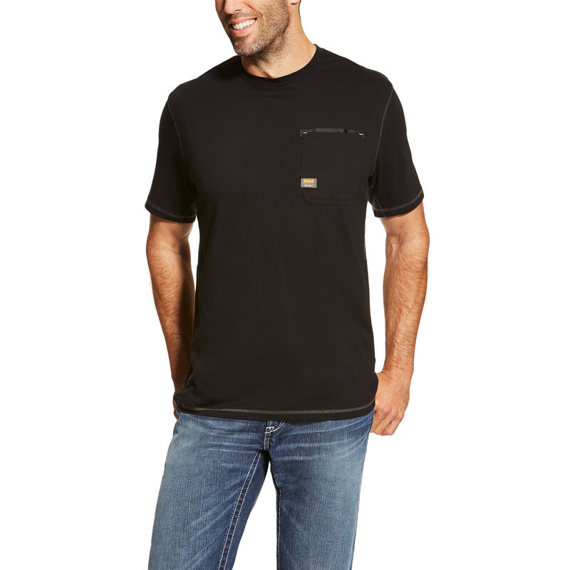 Ariat T-Shirts Herren - Rebar Workman Schwarz ( QWPMK-7064 )